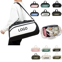 DICHOS Sac de fitness personnalisé avec logo, sac de voyage résistant à l'eau avec compartiments séparés pour articles humides et secs