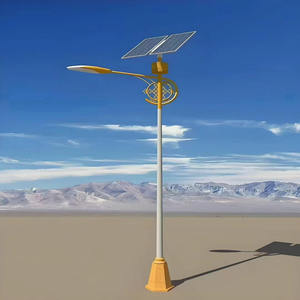 Lampadaire solaire avec poteau en acier pour l'éclairage des routes publiques, des autoroutes, des villages et des zones de stationnement - Product Image 1