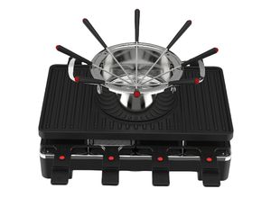 Maison Machine <span class=keywords><strong>à</strong></span> Raclette Grill <span class=keywords><strong>Électrique</strong></span> d'Intérieur avec <span class=keywords><strong>Fondue</strong></span> - Product Image 3