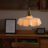 Luminaire suspendu de style rétro français en verre et laiton, petit lustre pour allée, entrée, chambre à coucher, chevet, bar, îlot, restaurant