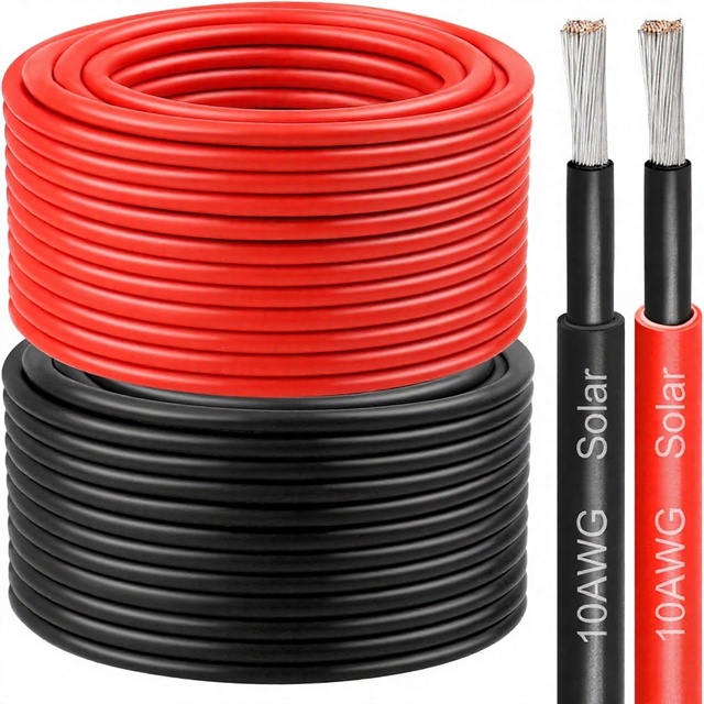 10AWG PV1-F Solar Cable 1500V TUV UL Certified PV Wire 4mm2 Copper Solar Extension Cable For Solar Panel System