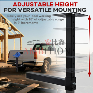 AMBITION Heavy Duty Hitch <strong>Vise</strong> Mount Plate Adjustable Height <strong>Vise</strong> Holder For 2-Inch Receiver Portable <strong>Bench</strong> <strong>Vise</strong> Stand For Truck - Product Image 6
