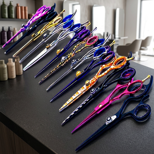 Ciseaux de coiffure professionnels pour salon, 6 pouces, pour droitiers, manche long, acier inoxydable 4Cr13, écologiques, soins personnels et beauté - Product Image 4