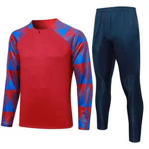 2023 2024 pakaian olahraga pria klub sepak bola dua potong jaket sepak bola ritsleting pakaian latihan musim dingin jaket Jogging sepak bola