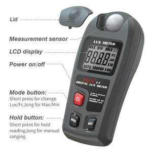 Medidor de Lux Digital BSIDE L1, 200000 Lux, Rango Automático y Manual, Evaluación de Diseño de Iluminación - Product Image 2