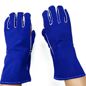 Wholesale Leather Welding Safety <b>Gloves</b> Heat Resistant Industrial Work <b>Gloves</b> with <b>Long</b> Cuff Heavy Duty Protective Welding <b>Glove</b> - Product Image 2