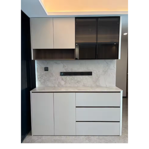 Modern Flat Pack Complete Kitchen Cabinet Small Single <strong>Wall</strong> Compact All in One <strong>Kitchenette</strong> for Tiny Home Apartment Hotel Office - Product Image 4