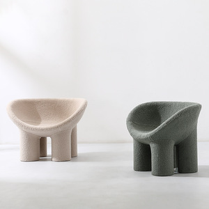 Silla de estilo nórdico con patas de elefante, silla redonda de un solo asiento para jardín, para adultos, niños, mascotas y personas mayores - Product Image 4