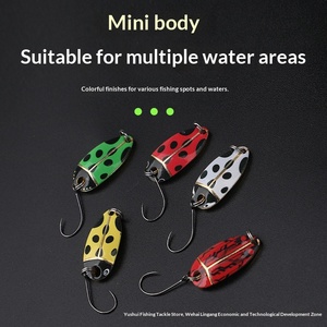 <strong>Wolf</strong> Cat Luya Lure Bait Beetle Stream Sequins Micro-objects Spoon-Shaped Brass Leech Oukin Single Hook Fishing Culter Whitefish - Product Image 2