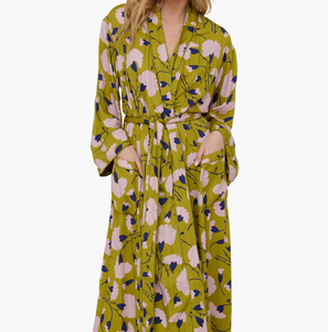 Robe de nuit à manches longues personnalisée imprimée pour femme, peignoir de détente, vêtements de nuit durables pour femme, pyjama, chemises de nuit - Product Image 2
