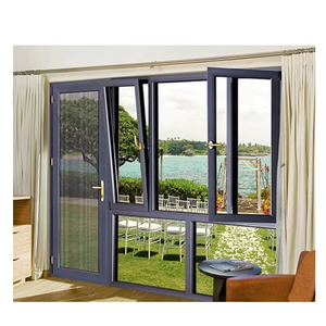 Fenêtres à battants en aluminium avec cadre en verre trempé XiaoDe, style européen, pour patio, cuisine, double vitrage, <span class=keywords><strong>baie</strong></span> <span class=keywords><strong>vitrée</strong></span>, salle de bain, hôtel, isolation thermique - Product Image 3