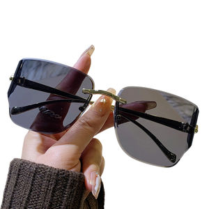 Nieuwe zonnebrillen met luipaardkop, frameloos, met geslepen randen, hoogwaardig metalen montuur, logo op maat, minimaal 1 stuk. - Product Image 2