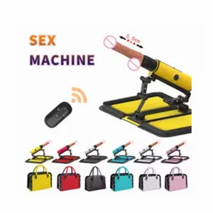 Vibrador automático retrátil para mulheres, máquina de amor e masturbação com controle remoto, compatível com lésbicas, bolsa