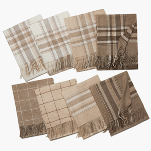 Vente en gros de <span class=keywords><strong>poncho</strong></span> mongol à carreaux en <span class=keywords><strong>cachemire</strong></span> pur 100% de qualité supérieure hommes femmes écharpe chaude laine confortable long châle Pashmina - Product Image 1