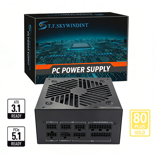 TFDP New PC Components 80plus Gold Fully Modular ATX 750W Power Supply PSU Supplies Units With 3.1 & PCIe 5.1 Ready Power Supply