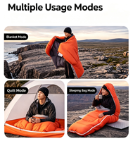 Sac de couchage en duvet léger, imperméable, couleur unie, taille personnalisée, type momie