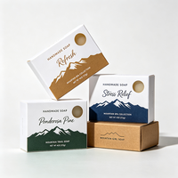 Boîte à savon artisanale personnalisée imprimée offset de qualité supérieure, expédition rapide en 72h, emballage cadeau en carton biodégradable, portable et gaufré