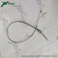 Sonde de température électrique de type thermocouple à vis avec fil en acier torsadé