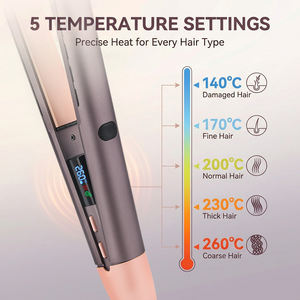 Lisseur à cheveux professionnel PRITECH en aluminium avec plaques ioniques infrarouges, température maximale de 260 à 500°F, pour la maison et le salon - Product Image 3