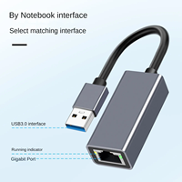 Adaptor USB ke Ethernet 1000Mbps Plug and Play USB 3.0 Bebas Driver RJ45 LAN Dongle untuk Nintendo Laptop PC Windows MacOS Linux