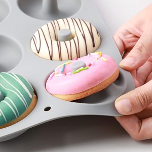Food Grade Non-Stick <b>Silicone</b> Donut Mold Dishwasher Safe Heat Resistant LFGB <b>Silicone</b> Bagels <b>Baking</b> Pan Doughnut <b>Silicone</b> Mold - Product Image 5
