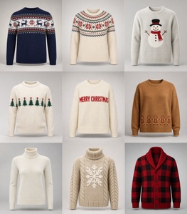 Suéter Navideño Personalizado para Mujer, Cuello Redondo, Tejido Fair Isle, Manga Larga, Suéter para Fiesta Navideña, Venta al Por Mayor - Product Image 6