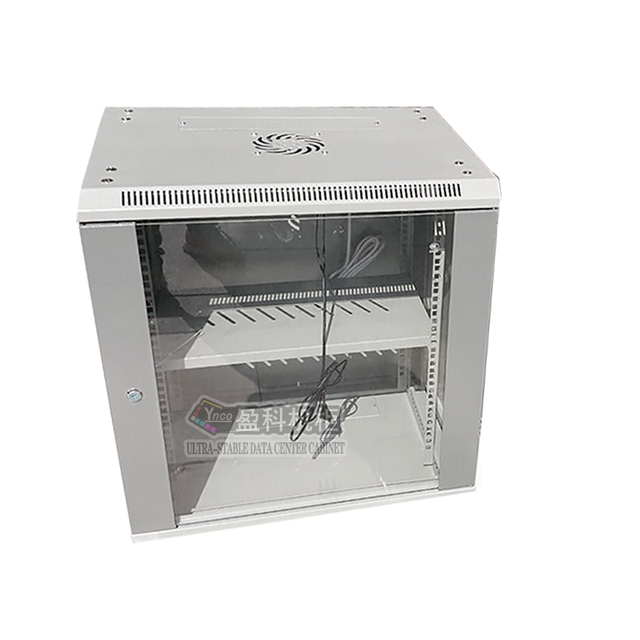 YNCO 12U Wall-Mounted Steel Network Cabinet 600*450 19 Inch Data Center Server Rack 9U Capacity IP20 Protection Static 1000kg