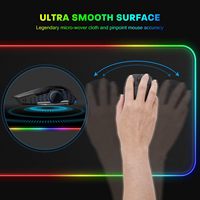 Tapis de Souris Gaming Grande Taille Antidérapant Étanche pour Clavier, Tapis de Souris RVB Personnalisable avec Logo