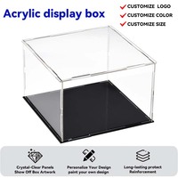 Vitrine Moderne Personnalisée en Acrylique Poli Léger et Anti-Poussière à 4 Étagères pour Objets de Collection, Figurines et Statuettes – Installation Facile
