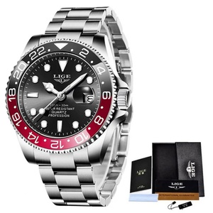 Montre de plongée tendance LIGE 10045 pour homme, étanche, avec date, montre sport, montre à quartz pour homme, Relogio Masculino - Product Image 3
