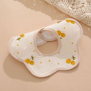 Babero Bandana para Bebé a Bajo Precio, Babero Triangular de Muselina de Algodón de 4 Capas para Recién Nacido, Toalla de Saliva con Botón - Product Image 6