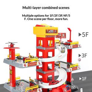 Juguetes de Plástico para Niños, Educación Temprana, Estacionamiento de Tres y Cinco Niveles, Pista Eléctrica, Camión de Bomberos, Coche - Product Image 4