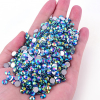 BOBOHOO diamantes de imitación al por mayor 2mm-6mm Base de plata Pop violeta AB colores paquete a granel no Hotfix diamantes de imitación resina para ropa