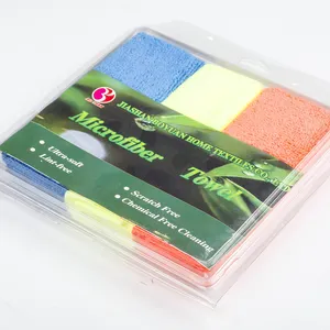 Ramah lingkungan PVC pembersih tas Terry piring kain microfiber karbon kaca handuk