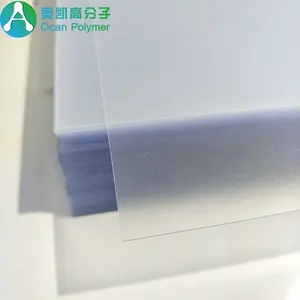 Di plastica trasparente glassato opaco foglio di pvc rigido per il biglietto da visita di stampa