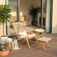 Chaise longue pliante d'extérieur Meiqi en rotin PE, chaise longue moderne réglable, chaise longue résistante et imperméable pour le jardin