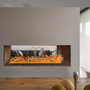 <span class=keywords><strong>Cheminée</strong></span> électrique industrielle Tonya avec télécommande, volume de brume réglable, effet de flamme dynamique, foyer à vapeur d'eau - Product Image 4