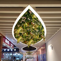 Décoration de plafond végétal vert, panneau mural en rotin, plantes artificielles en plastique, jardin vertical, fournitures de fausses fleurs
