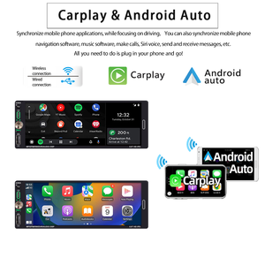 <span class=keywords><strong>Autoradio</strong></span> Android 1Din 6,86 pouces avec écran tactile Android CarPlay, <span class=keywords><strong>commande</strong></span> <span class=keywords><strong>au</strong></span> <span class=keywords><strong>volant</strong></span>, USB <span class=keywords><strong>pour</strong></span> lecteur radio de voiture IPS - Product Image 2
