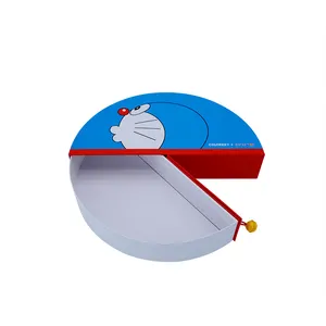 Design of blue lovely cartoon character Doraemon but children of drawer type paper box of revolving type semicircle receives box
