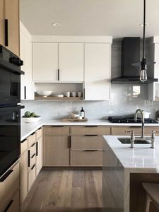 GIVANSSIE Ensemble complet d'armoires de cuisine en bois Petit meuble mural avec évier rabattable <span class=keywords><strong>Concept</strong></span> ouvert Design Made in Turkey - Product Image 5