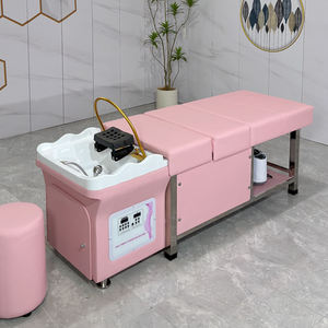 Lit de shampoing de massage portable de luxe avec réservoir d'eau de 90 litres pour salon de beauté de salon de coiffure japonais - Product Image 4