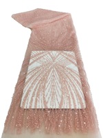 2025 africain mariée dentelle tissu perlé maille dentelle tissus pour mariage luxe Sequin dentelle tissu cristal strass