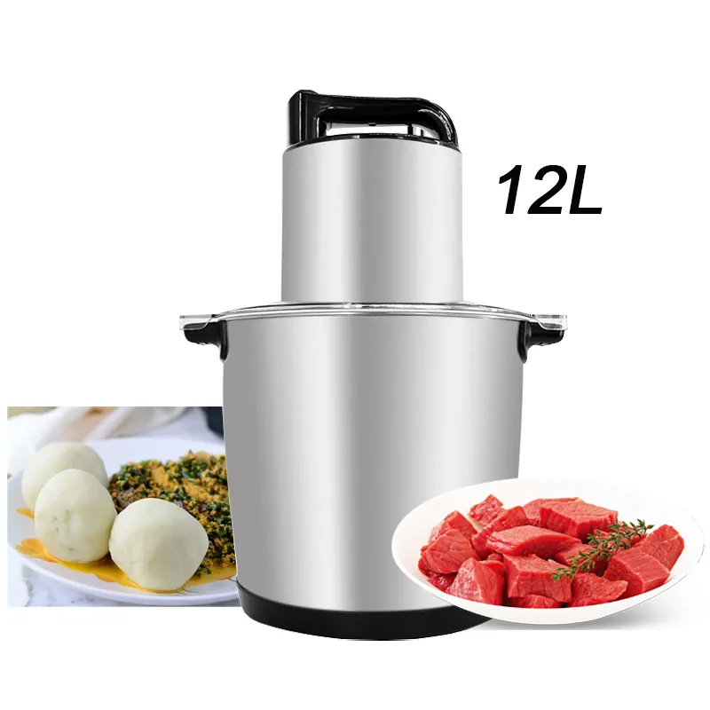 1800W High Power Fish Meat Fufu Yam Pounder for Africa 2 Speed Control Stainless Steel Processor Chopping Machine