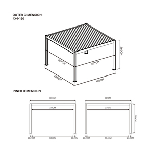 Pergola motorisée à lames orientables en aluminium - Modèle Prestige 4x4 FS, autoportante, protection UV, design bioclimatique pour jardin extérieur - Product Image 5