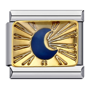 ItalianCharm Modular Bracelet Stainless Steel Square Links Star Pattern Unisex Gift Jewelry - Product Image 3