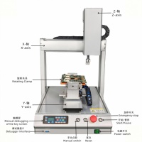 Machine de distribution rotative entièrement automatique à quatre axes, rotation à 360 degrés, application de colle chaude électrique, colle froide, précision de 0,1 mm