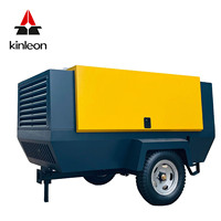 Kompresor Udara Sekrup Diesel Portabel 80kw 375 CFM 8bar Bersertifikasi EU EPA T4F CE dengan Motor Bearing Berpelumas 380V Jack Hammer