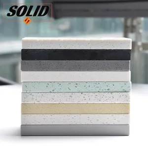 Großhandel künstliche Steine feste Oberfläche Polyester harz feste Oberfläche Blatt platte für Dusch wand platte
