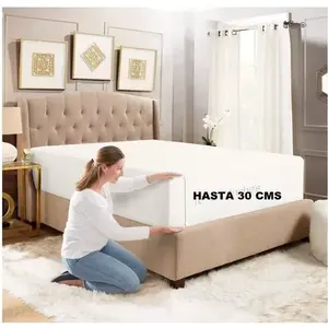 Juego de Sábanas Esmeralda Tamaño King, 50% Algodón, 50% Poliéster, Blanco Sólido, Sin Arrugas, para Uso Doméstico - Product Image 3